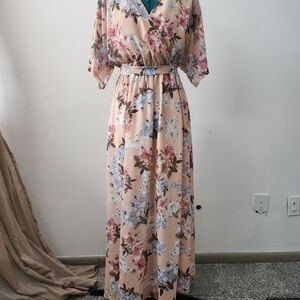 Floral Wrap Maxi Dress